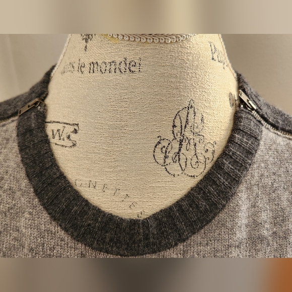 J.Crew women's grey colorblock crew neck sweater with zippers in size S - Picture 2 of 8